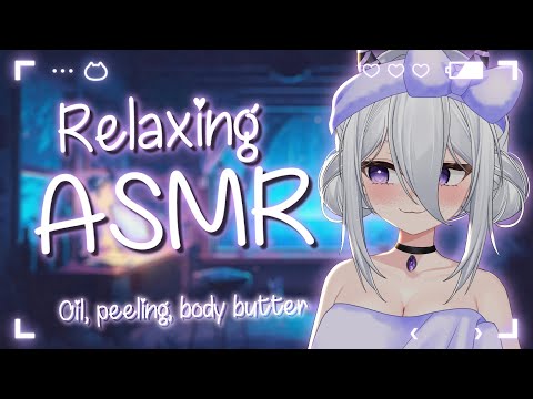 【ASMR/3dio】Relaxing Body Butter, Oil & Peeling Sounds 🧼 | No Talking!