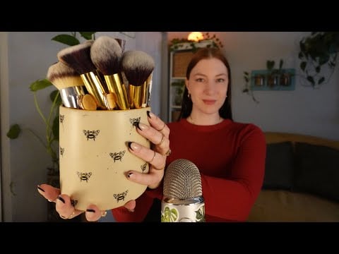Soothing Mic Scratching, Face Brushing & Whispers  ⛈️ [Rain → Echo → Delay]