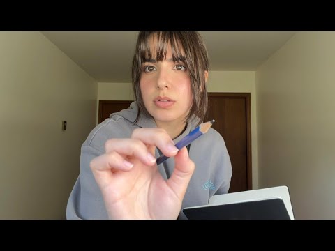 asmr studying you (inaudible/semi-audible, walking, imaginary colleagues) 