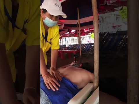 Amé este RELAJANTE MASAJE de ESPALDA #beach #travel #bodymassage #relax #short