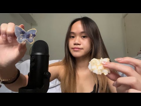 ASMR TRYING EDIBLE CRYSTALS FOR THE FIRST TIME ( kohakutou candy )