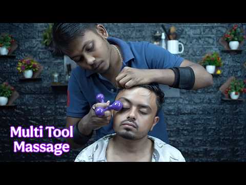 Unlock Calmness: Multi-Tool Head & Ear Massage ASMR for Deep Relaxation & Tingles #satisfying #asmr