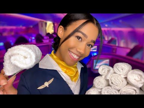 ASMR First Class Flight Attendant Role-play P2 ✈️👩‍✈️ Personal Attention ASMR