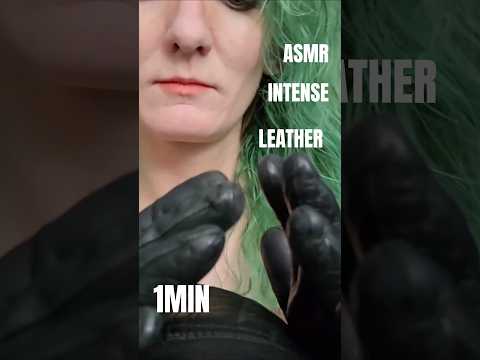 1Min INTENSE Leather Cupping #asmr #relax #4k #binaural #leather #earcupping #earmassage #eartoear