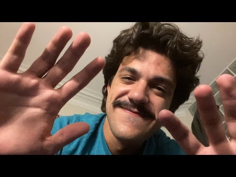 Lofi ASMR Close Whispers, Hand Sounds & Soft Guitar Playing (fast & aggressive)