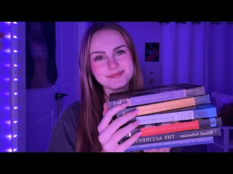 Asmr book tapping + gripping, whisper rambles, inaudible whispering, mouth sounds