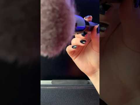 [ #asmr ] Slowly brushing your face + tapping on leather