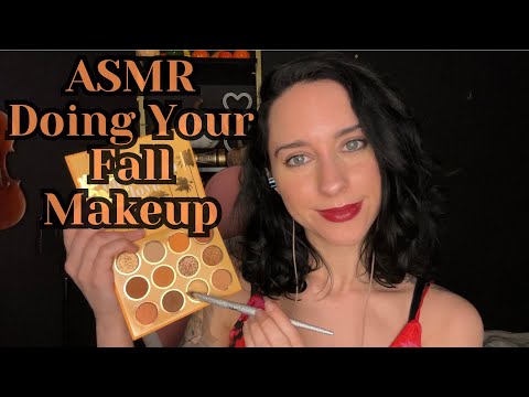 ASMR Doing Your Fall Makeup Look(clicky whispers,personal attention)