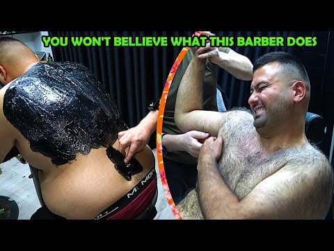 THIS BARBER SERVICE IS UNIQUE 💈 PAINFUL WAX 💈 CRACKS💈 SHAVE 💈 EAR BURN 💈 ASMR MASSAGE FOR DEEP SLEEP
