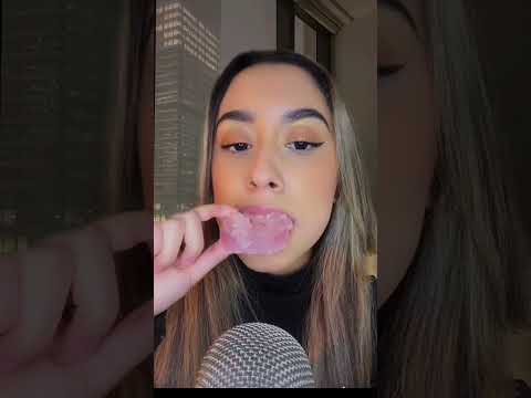 ASMR Super Crunchy Korean Candy Eating #asmr #shorts #eatingsounds #mukbang