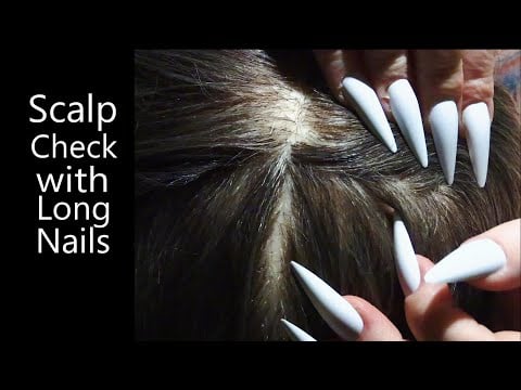 ASMR Sleep Inducing Scalp Check with Long Nails | Scalp Scratching, Hair Parting | Very Tingly