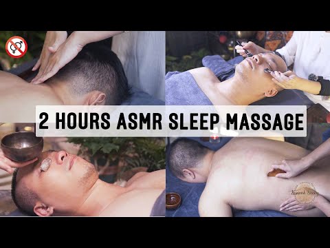 2 Hours of ASMR Sleep Massage | Super Relaxing Facial & Back Massage🍀 No Talking For Your Deep Sleep