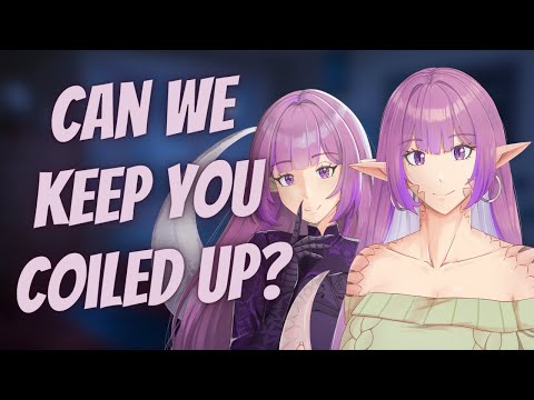 Lamia twins use you as their personal heater [FF4A] [ASMR] [Coiling] [Ear blowing] [Cuddles]