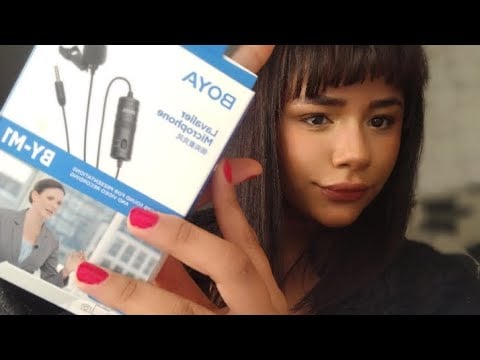 ASMR | Unboxing do Meu Microfone Novo com Sons Relaxantes ✨