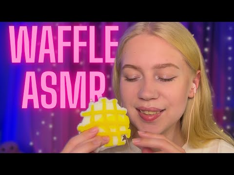ASMR Squishy waffle | eating | #asmrminuha #asmr