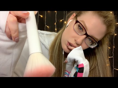 ASMR Unintelligible + Inaudible Speaking | Mic Brushing, Light Triggers