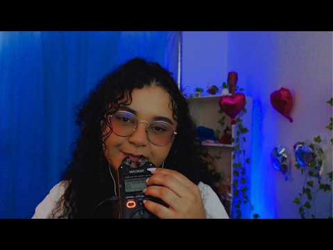 ASMR TAPPING NO TASCAM COM SONS DE BOCA