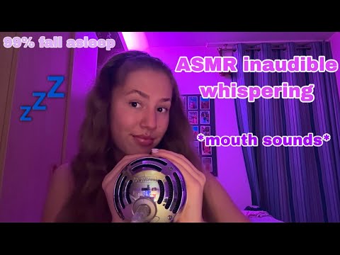 ASMR inaudible whispering and mouth sounds