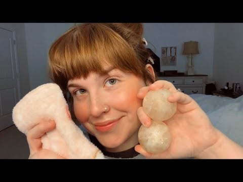ASMR Tucking you into Bed😴🛌🍓 (tingly triggers, soft singing, whispers)