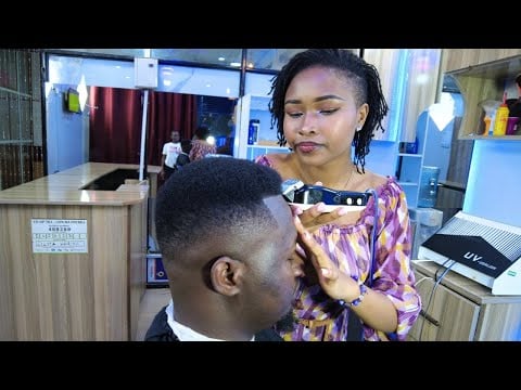 (ASMR) She Exceeded the Expectation! Barbering Full Service – Haircut, Shave & Some More