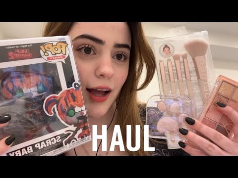 ASMR HAUL DE CUMPLEAÑOS 🎂 / maquillaje, skin care, funko pop y más! 