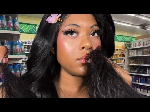 POV: The Lady in Dollar Tree Does Your Makeup, Skincare & Hair💄🛒 (Public ASMR)