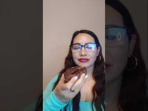 ONE TIME BITE CHOCOLATE DONUT #mukbang #everyone #shortsfeed #food #donuts #challenge