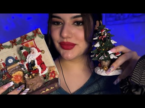 ASMR CON OBJETOS DE NAVIDAD🎄🎅🏼 Tapping,scratching, susurros… 😴