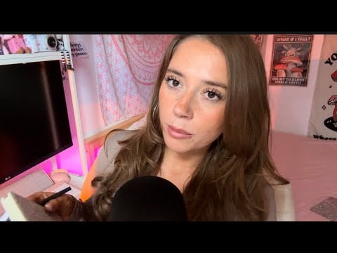 ASMR measuring ,tracing & sketching you because I love your face  🤍 