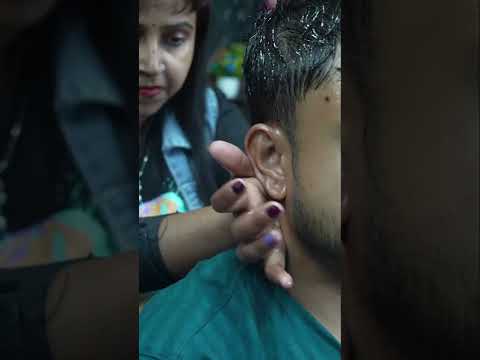 Chaitali's Heavy Oil Ear Fingering Head Massage ASMR #shorts