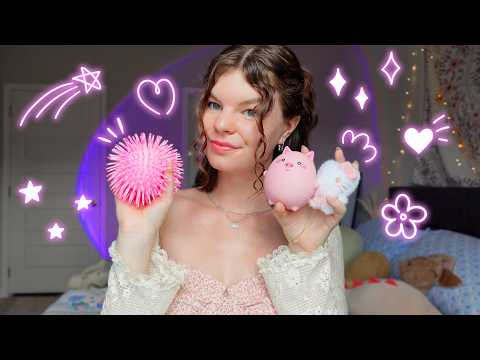 ASMR tingly pink trigger assortment for sleep 💕🎀🌸