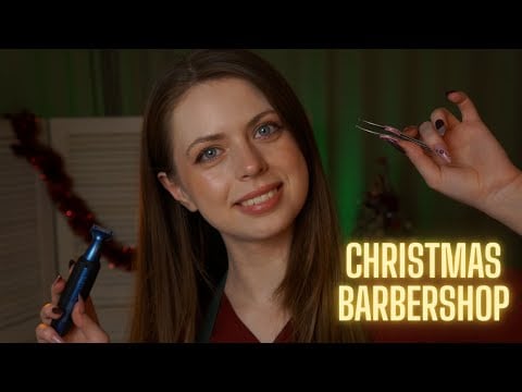 [ASMR] 🎅 Relaxing Christmas Barbershop Session | Layered Sounds