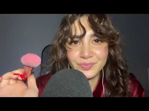 صورتتو براش و پر ميكشم تا خوابت ببره/اى اس ام ار خواب آور/brushing your face Asmr