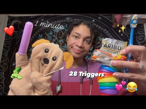 ASMR - 28 Random 1 Minute Triggers