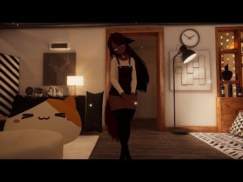 [ASMR-VRC] Nekogirl takes care of your Stress (Calming Hand Movements, Visual Triggers) - No talking
