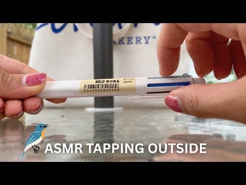 ASMR Fast Tapping Outside (Camera Sounds, Birds Chirping)