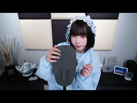 【ASMR/4K】ダミーヘッドマイクにタッピングや耳かきする【La'Joule / Voice コラボ】