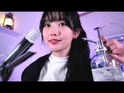 ASMR  동생 헤어스타일링해주기 妹のヘアスタイリングしてあげるロールプレイ🎀 to help one's sister with her hair styled