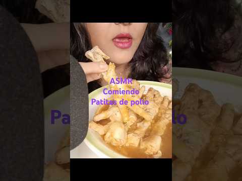 ASMR comiendo patitas de pollo en salsa de tomatillo