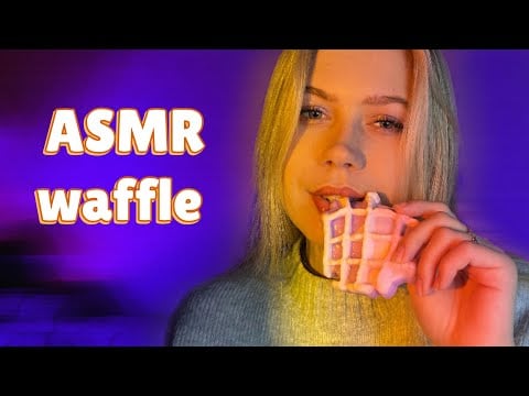 ASMR waffle | squishy waffle | eating #asmrminuha #asmr