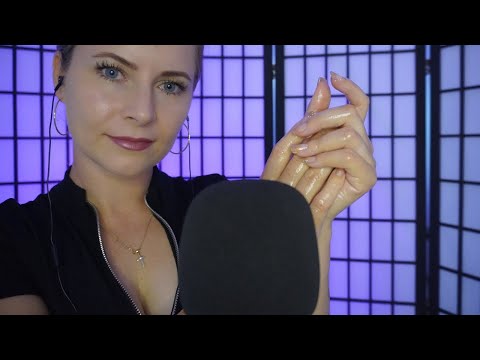 ASMR Oil massage hands and soft sounds