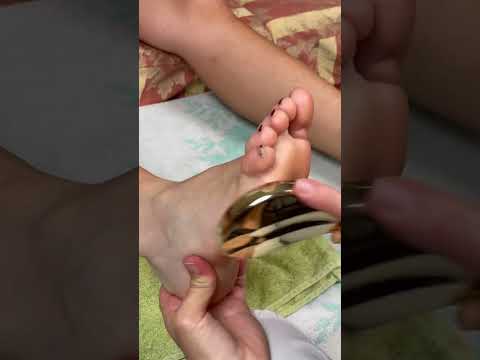 ASMR: Chinese Foot Massage Reflexology Massage with Cupping and Acupressure Sticks #shorts #massage