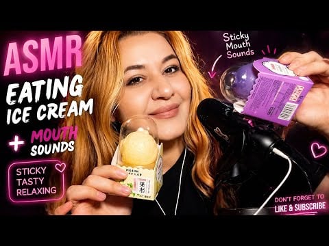 ASMR Eating Ice cream 🍦 ASMR mouth sounds tingle 