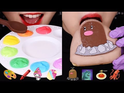 EMOJI MUKBANG ASMR TIKTOK EMOJI FOOD CHALLENGE #27 🎨
