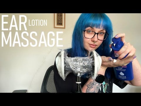 ASMR Crinkly Lotion Massage (Ear Rubbing, Cupping, Tapping & Lotion Hand Sounds