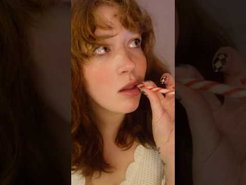 Christmas Candy Cane Eating 🎄🍬 Tingly Mouth Sounds ASMR  #asmr  #mukbang #visualtingle