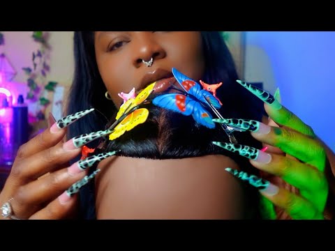 ASMR | BRAID TAKE DOWN + SCALP TREATMENT 💆🏽‍♀️💅🏾