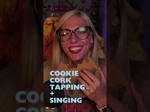 Cookie Cork Tapping + Singing #asmr #relaxing #twitch #asmrsounds #tingles #youtubeshorts #shorts