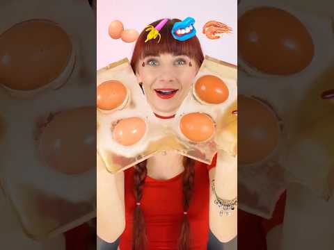 ASMR Real Eggs Jelly Sheet, Gummy Banana, Lollipops  #mukbang #eatingsounds