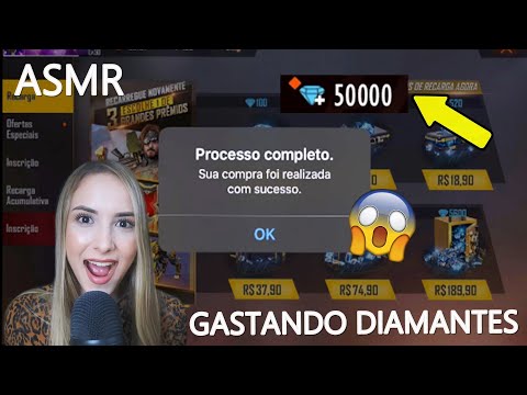 ASMR FREE FIRE 🔥 COMPREI MUITO DIAMANTE E FIQUEI GEMADA!